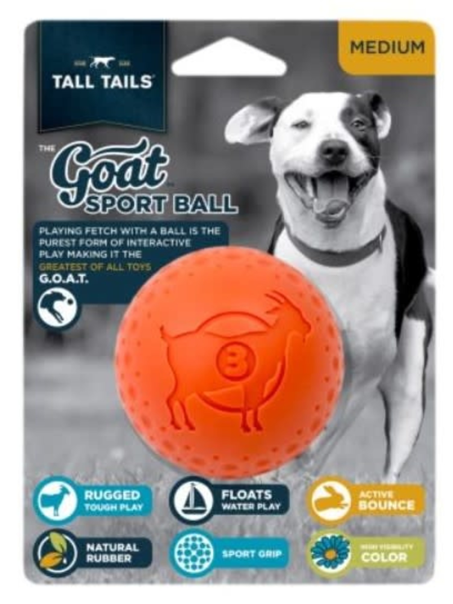 Tall Tails Goat Sport Ring Dog Toy, Medium