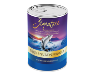 zignature salmon canned dog food