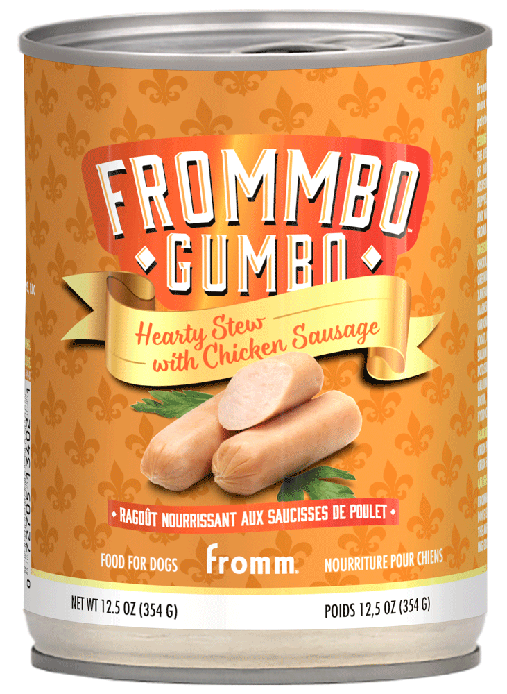 Frommbo Gumbo 12.5oz Canned Dog Food Paws on Chicon