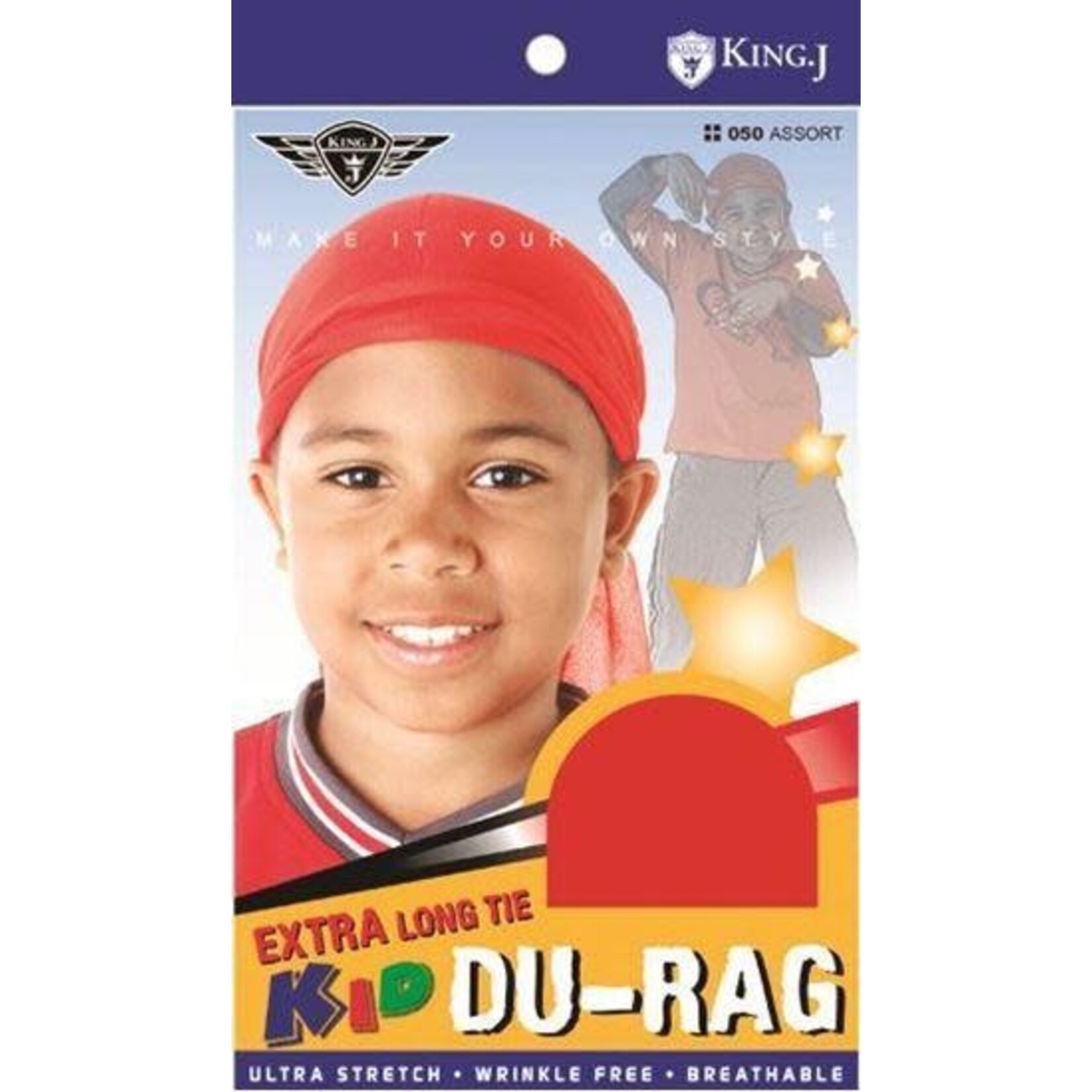 KING J KIDS EXTRA LONG TIE DURAG
