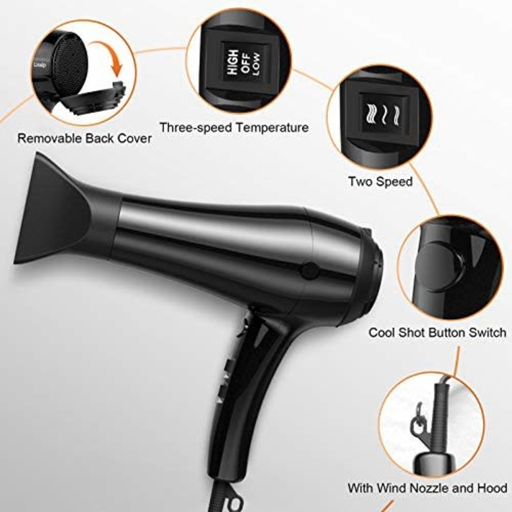 Liraip Liraip Hair Dyer 1800 Watt Professional Salon Dryer