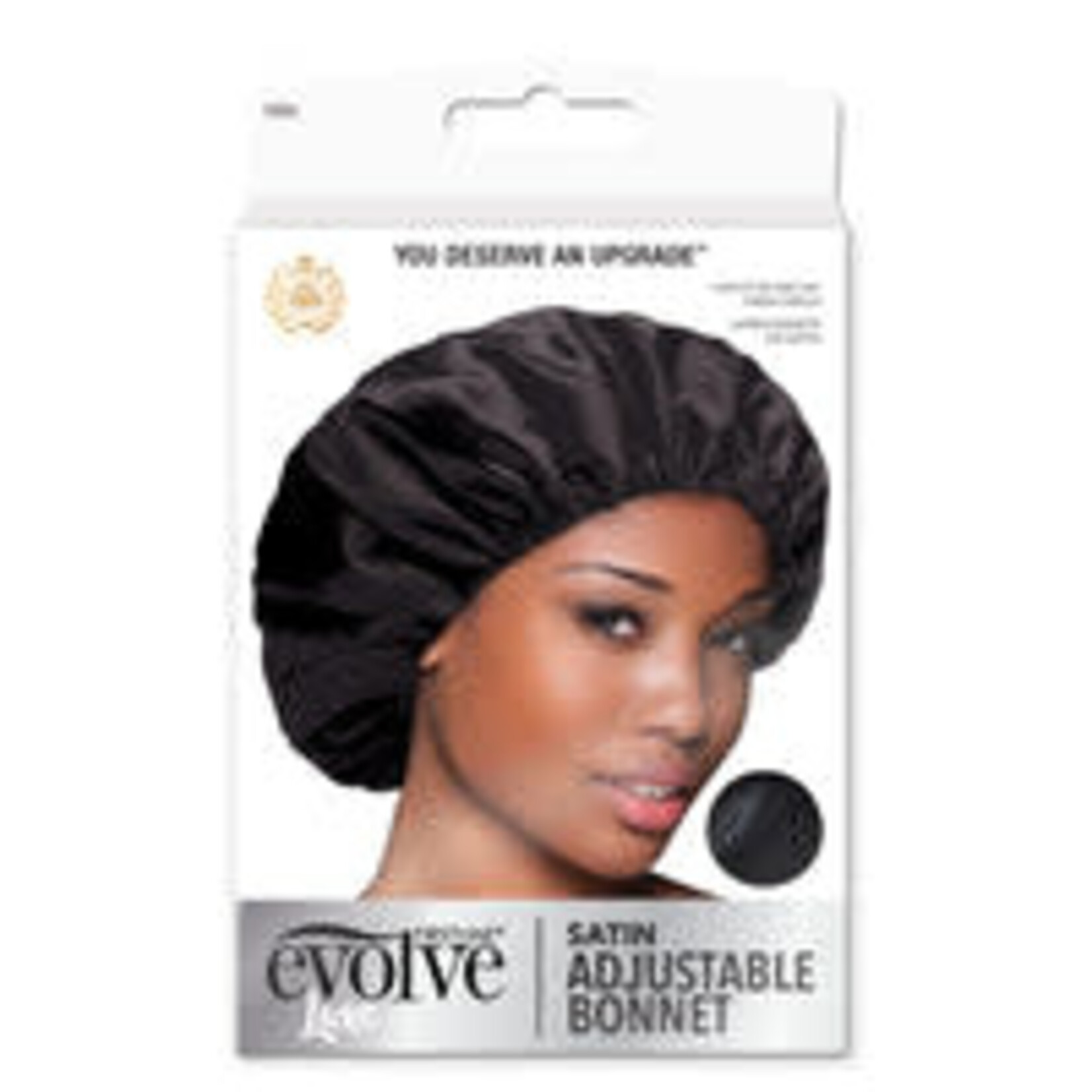 Evolve Evolve Satin Adj. Drawstring Bonnet (blck)