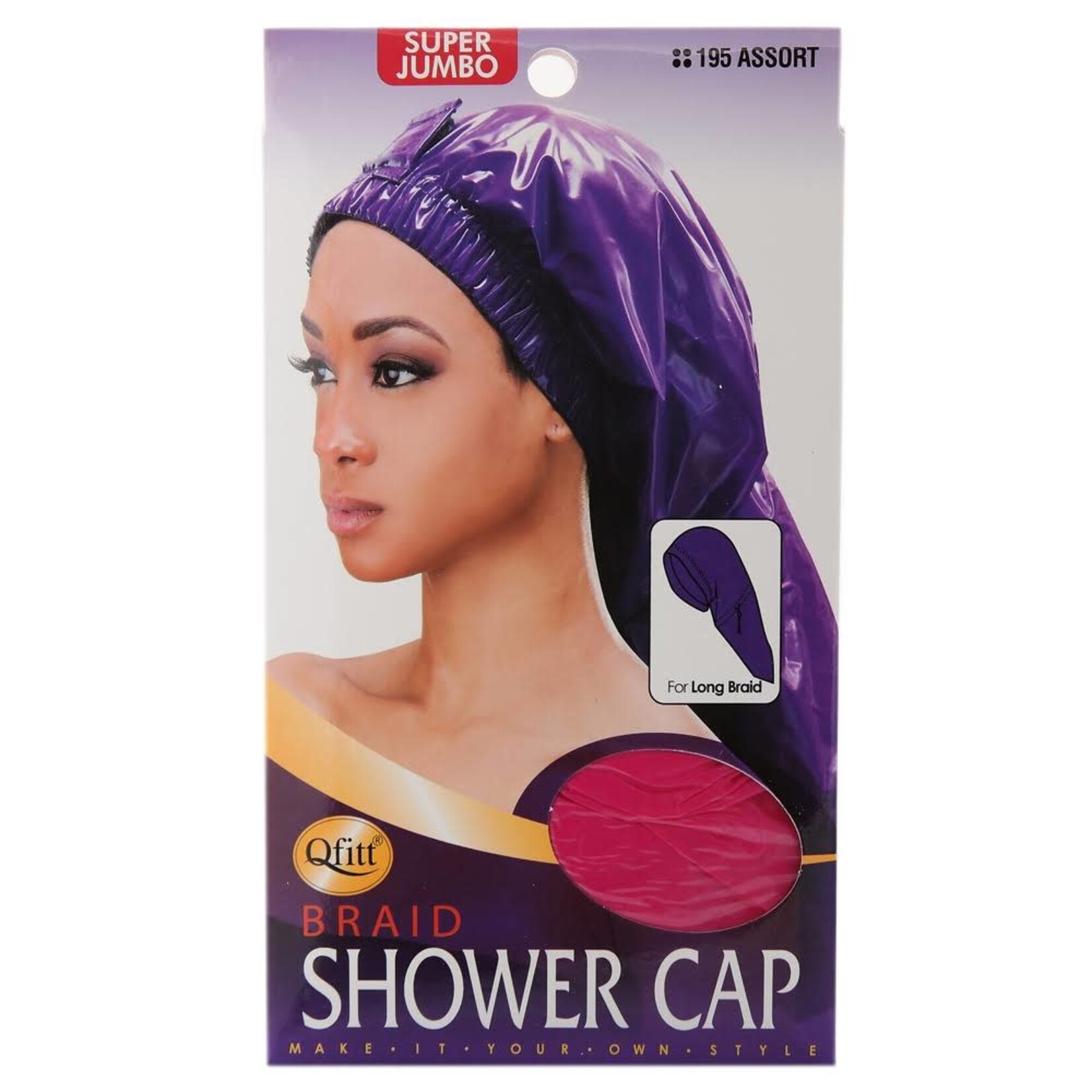 KING J Braid Jumbo Shower Cap