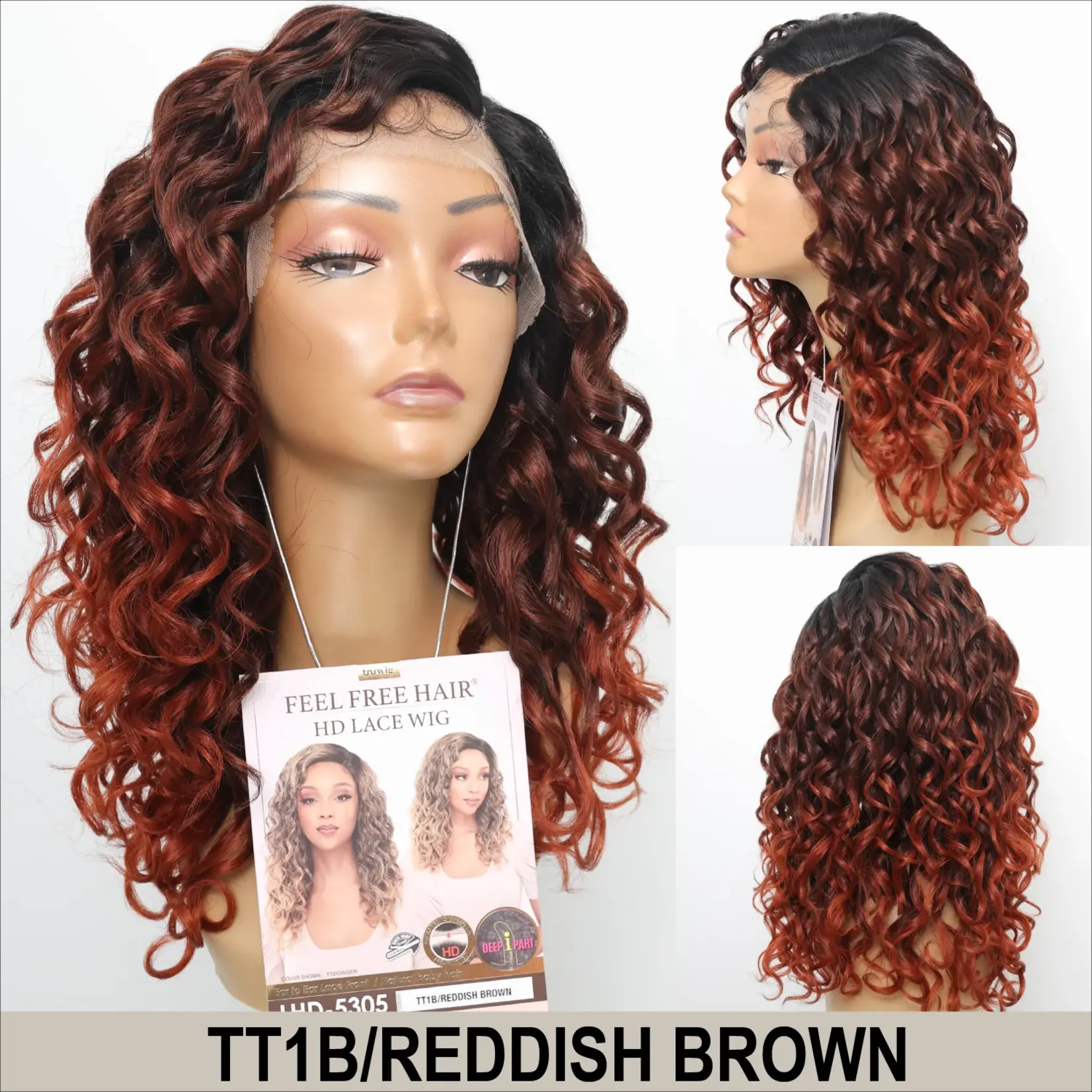 TRUWIG Truwig LHD-5305 TT1B/Reddish Brown