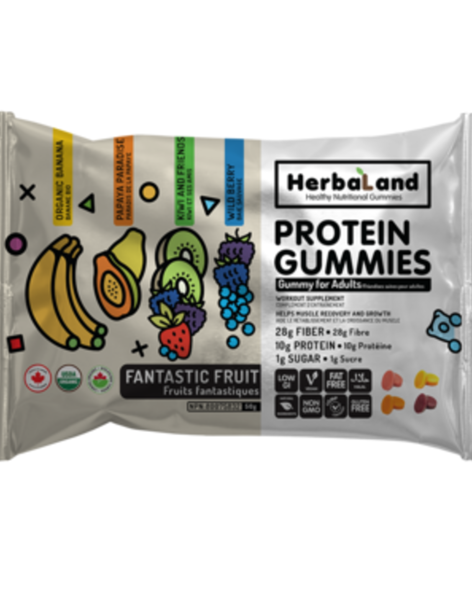 HERBALAND Herbaland -  Vegan Protein Gummies - Fantastic Fruit 50g