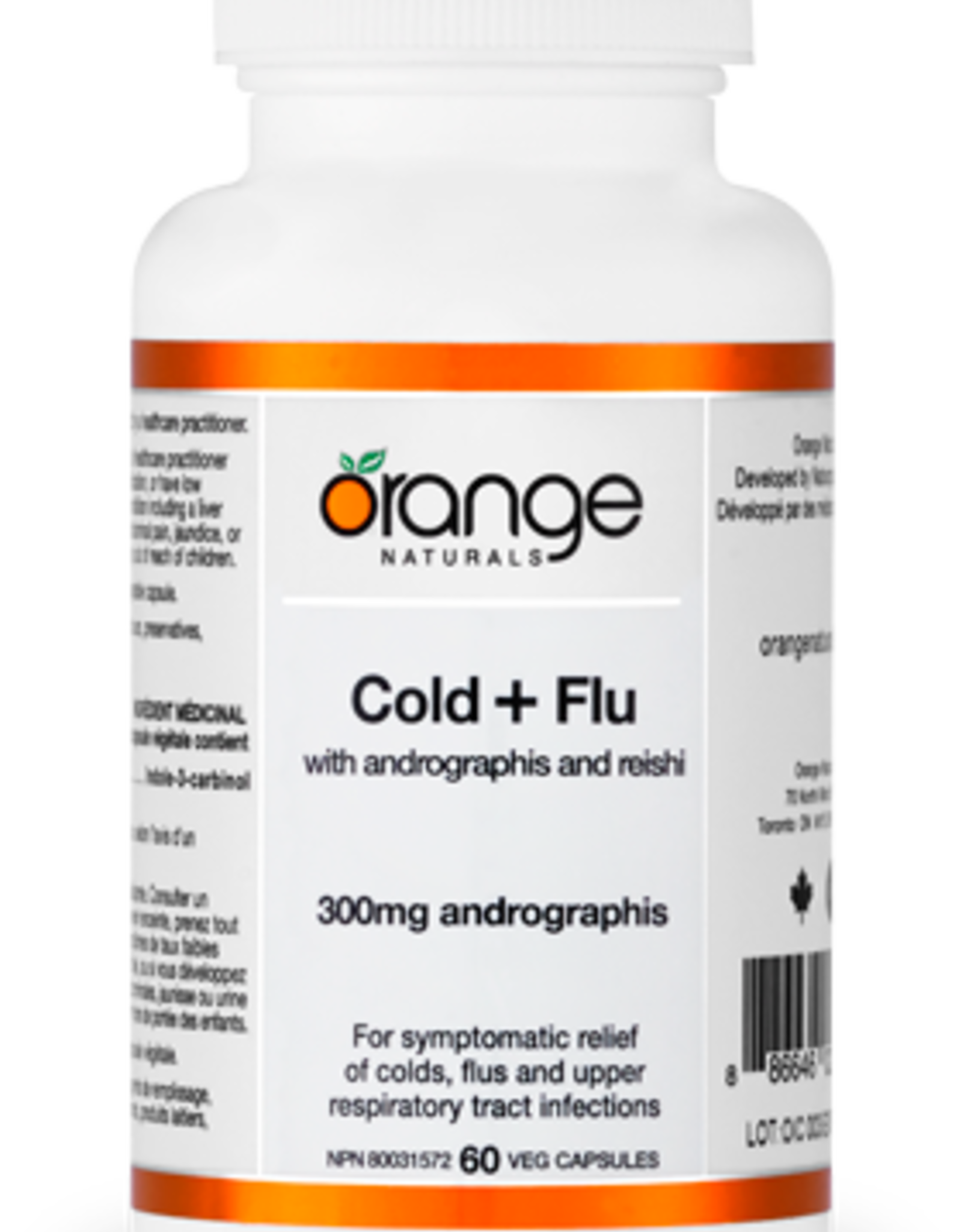 Orange Naturals ORANGE- COLD+FLU W/ECHINACEA500MG60CAP