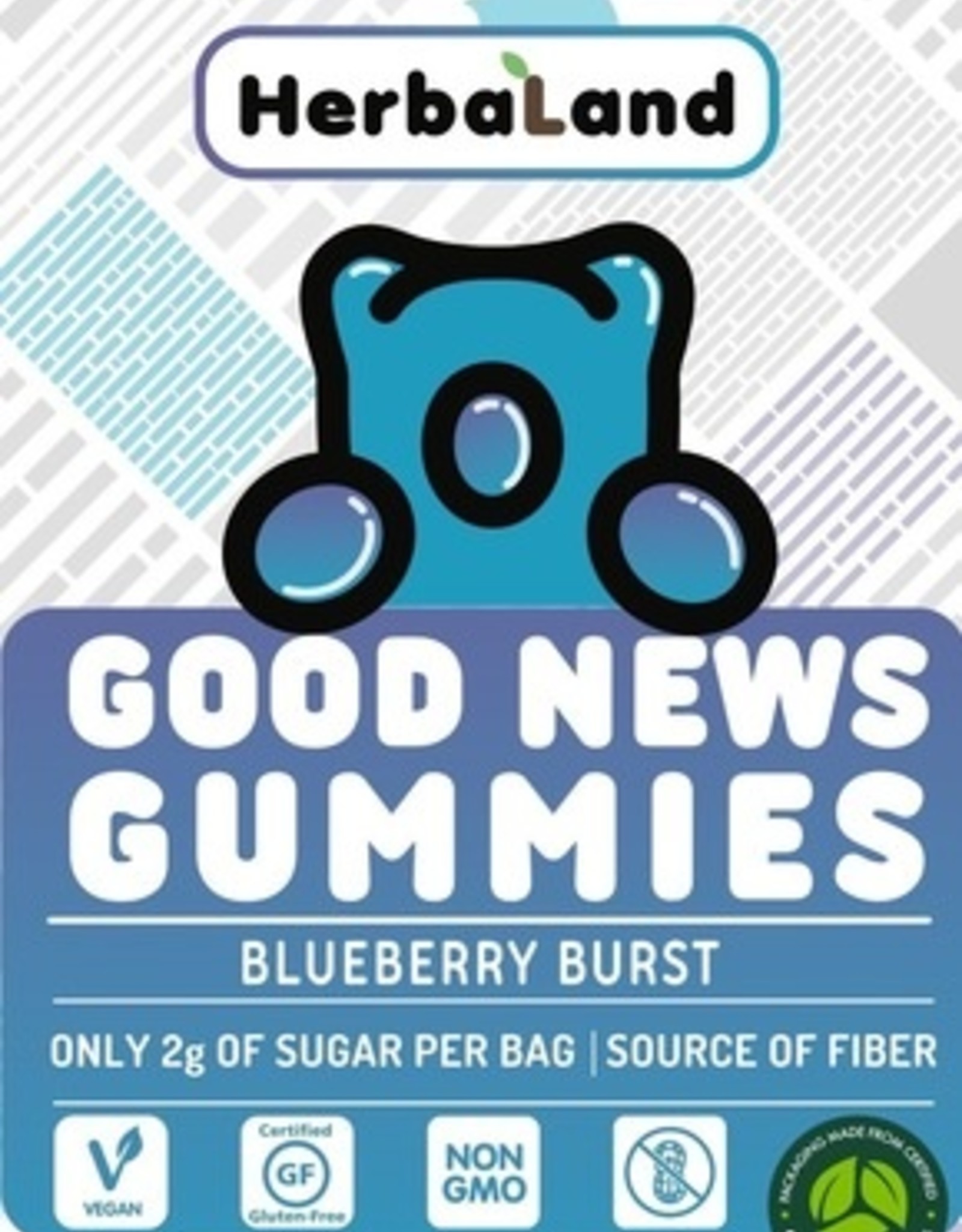 HERBALAND Good News Gummies - Blueberry Burst (Compostable)