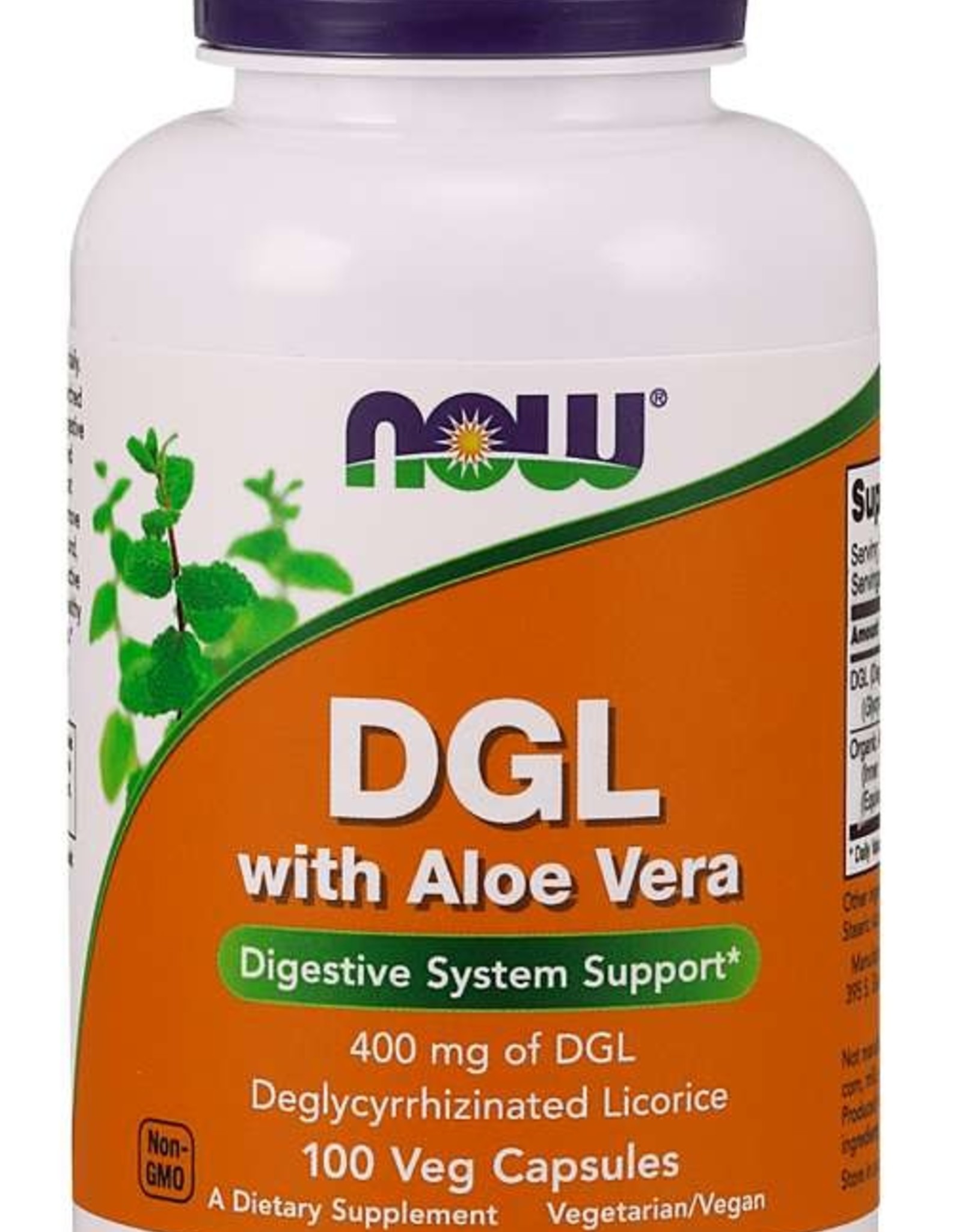 Now Solutions Now - DGL 400mg with Aloe 100vca