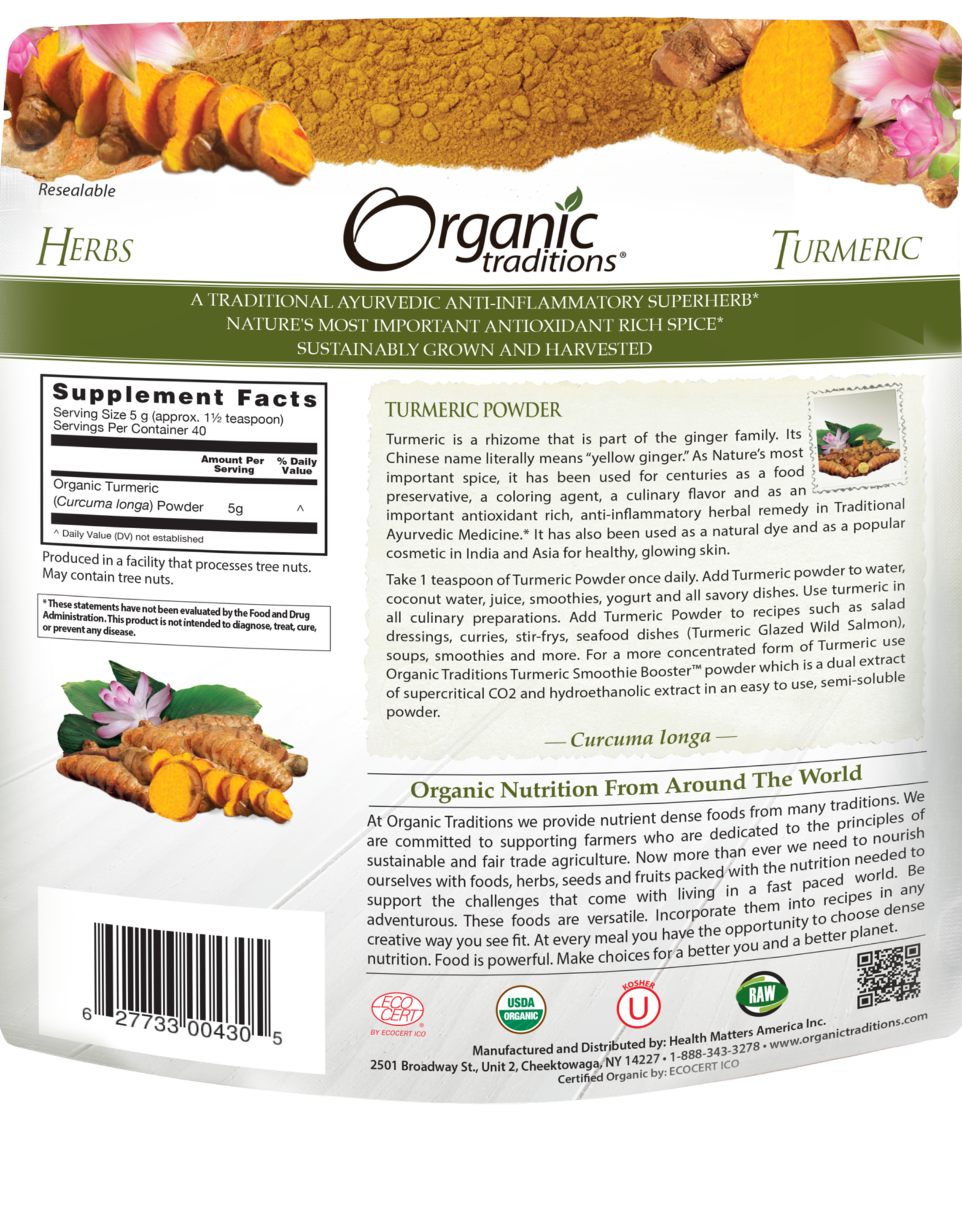 Organic Traditions Organic Traditions - Turmeric Powder 200g