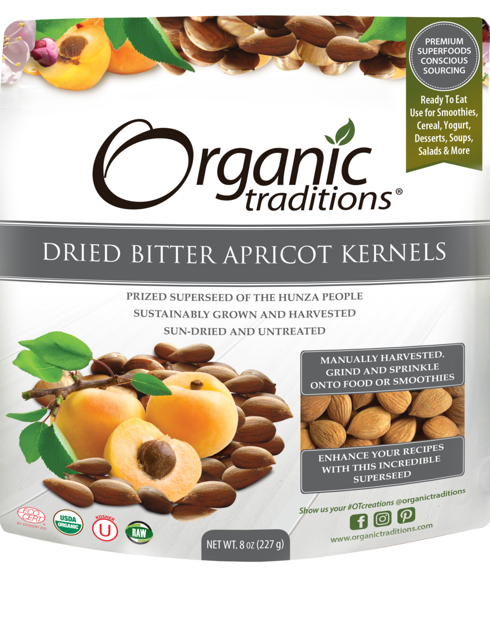 Organic Traditions ORGTRAD-BITTER APRICOT KERNELS 227g
