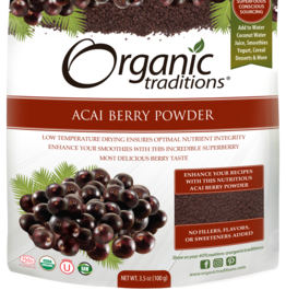 Organic Traditions ORGTRAD - ACAI BERRY POWDER COLD DRIED100g