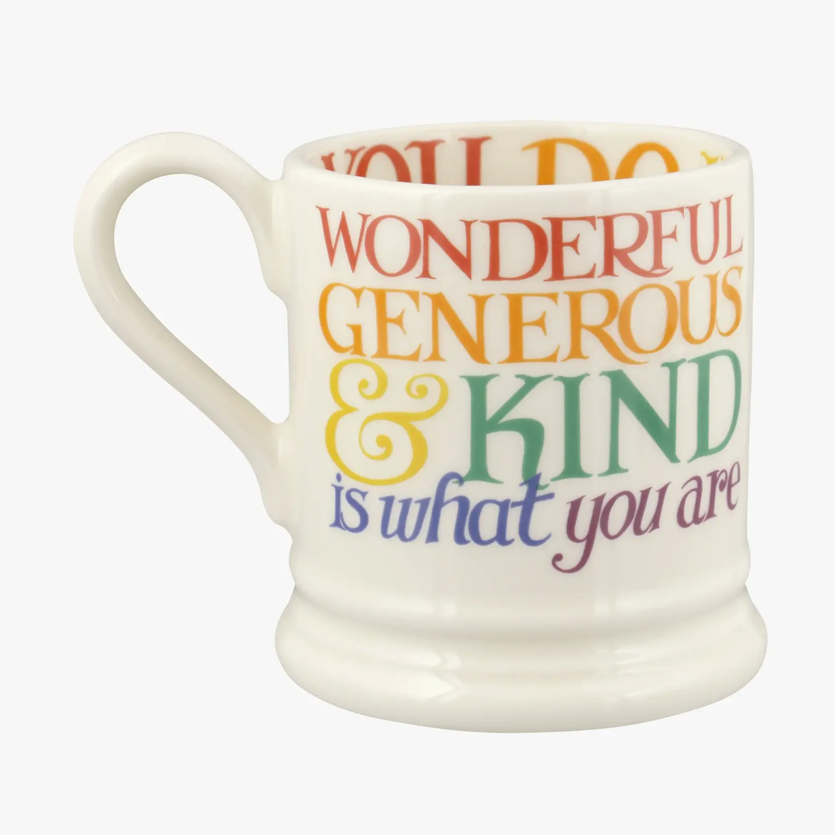 Emma Bridgewater SALE - Mug - Rainbow Toast Thank You 1/2 Pint
