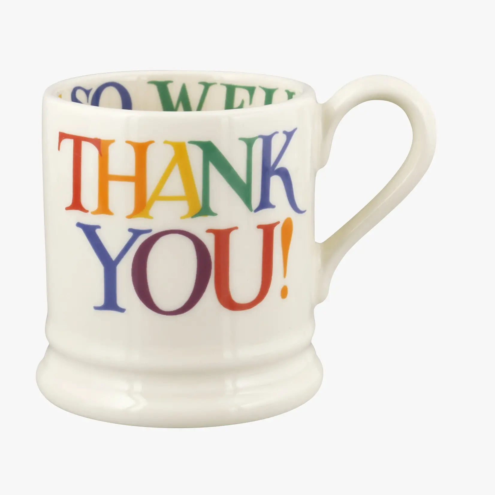 Emma Bridgewater SALE - Mug - Rainbow Toast Thank You 1/2 Pint