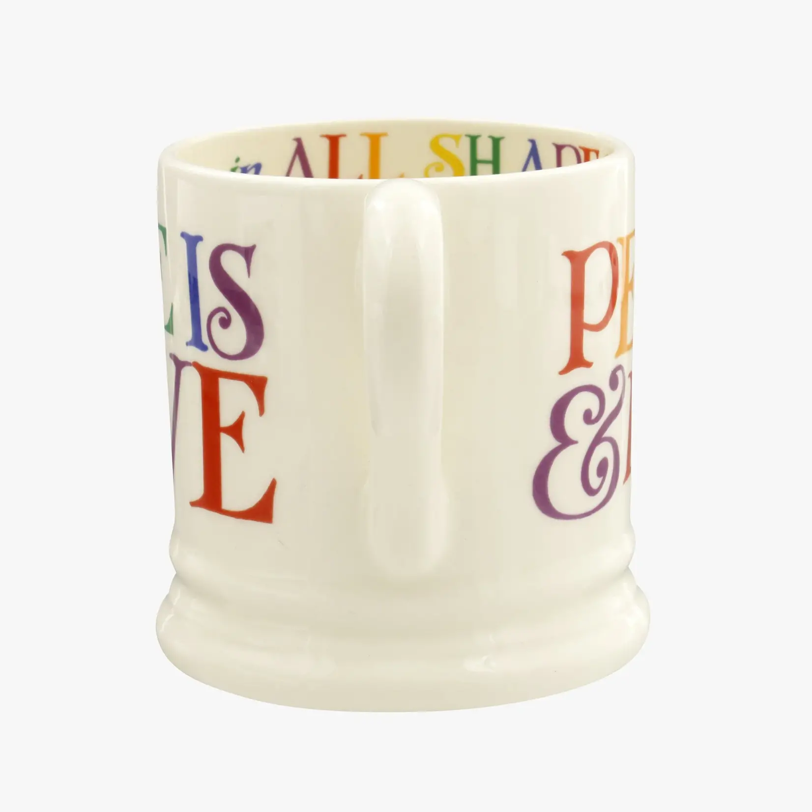 Emma Bridgewater SALE - Mug - Rainbow Love is Love 1/2 Pint