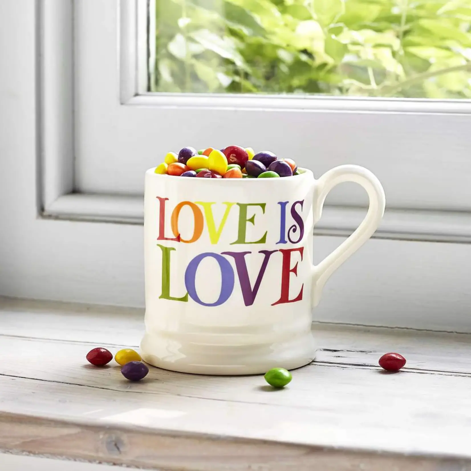 Emma Bridgewater SALE - Mug - Rainbow Love is Love 1/2 Pint