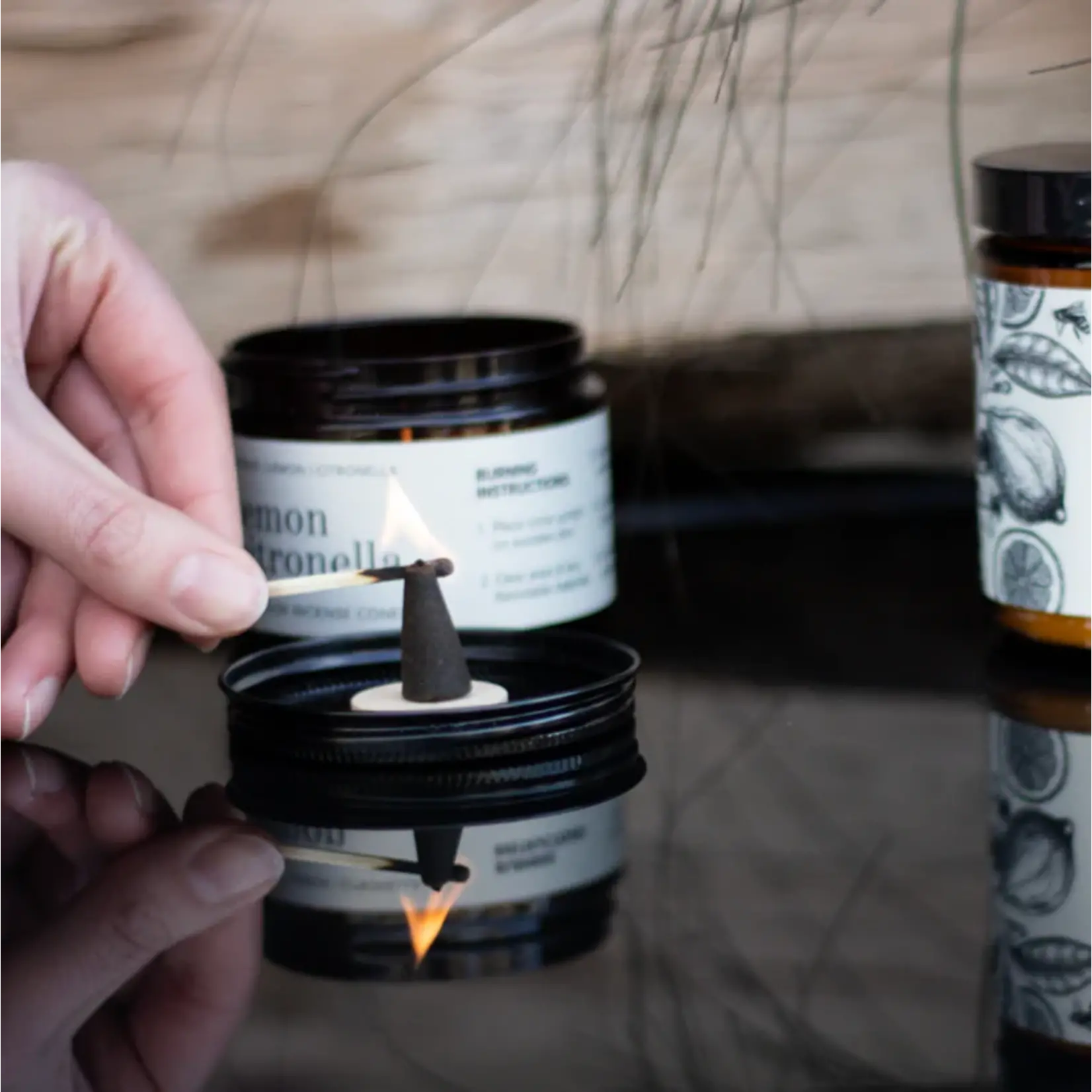 Broken Top Lemon Citronella - 9oz Soy Candle | Incense Cones