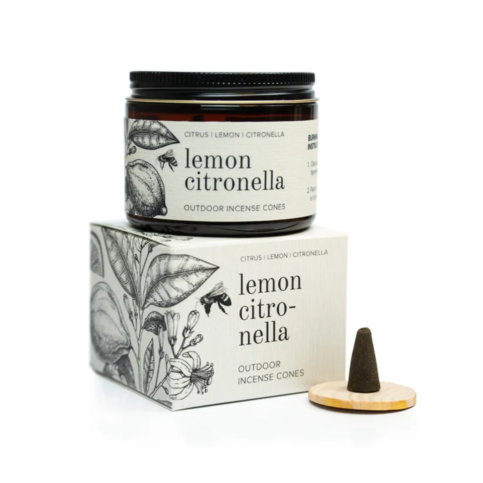 Broken Top Lemon Citronella - 9oz Soy Candle | Incense Cones