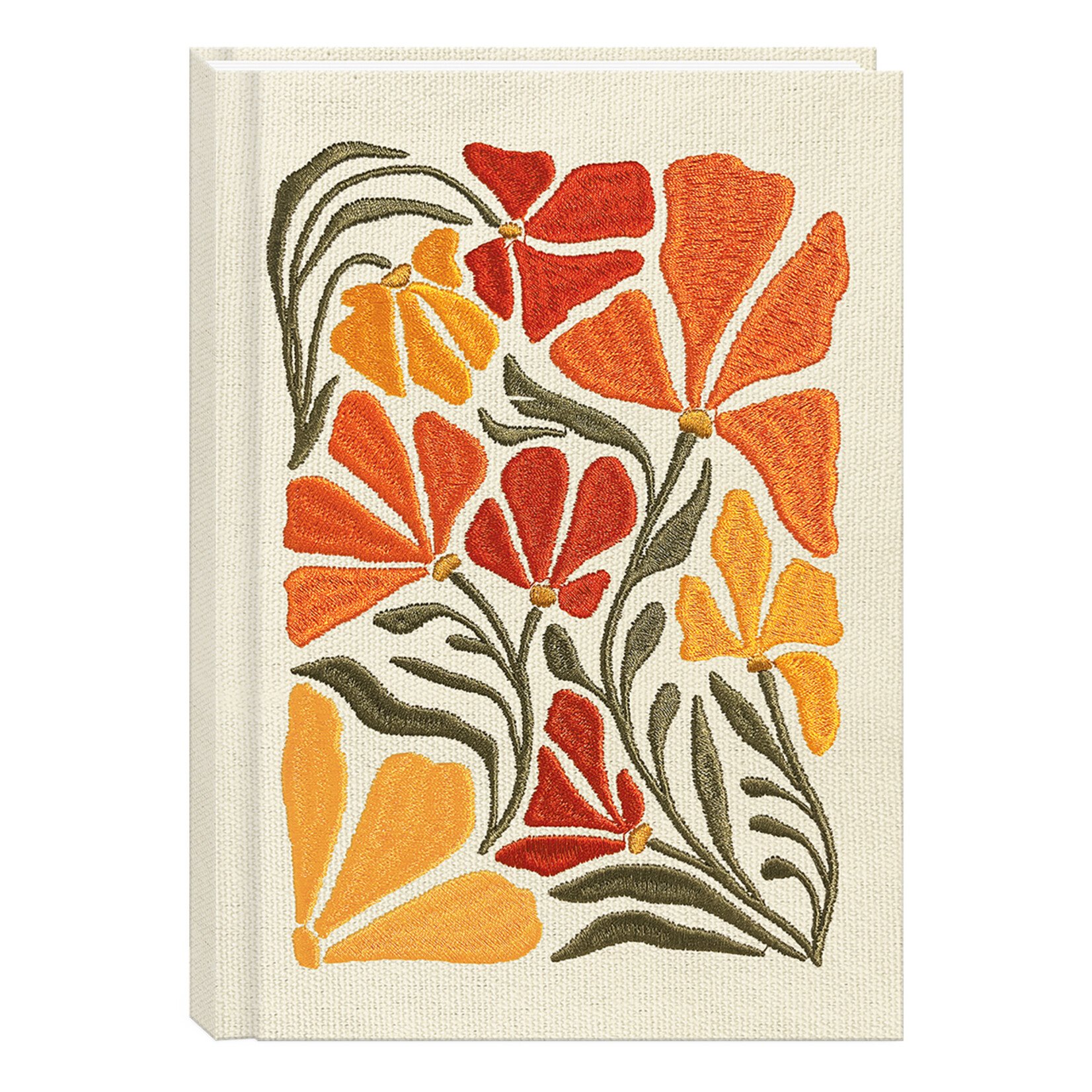Lady Jayne Embroidered Fabric Journal - Poppies