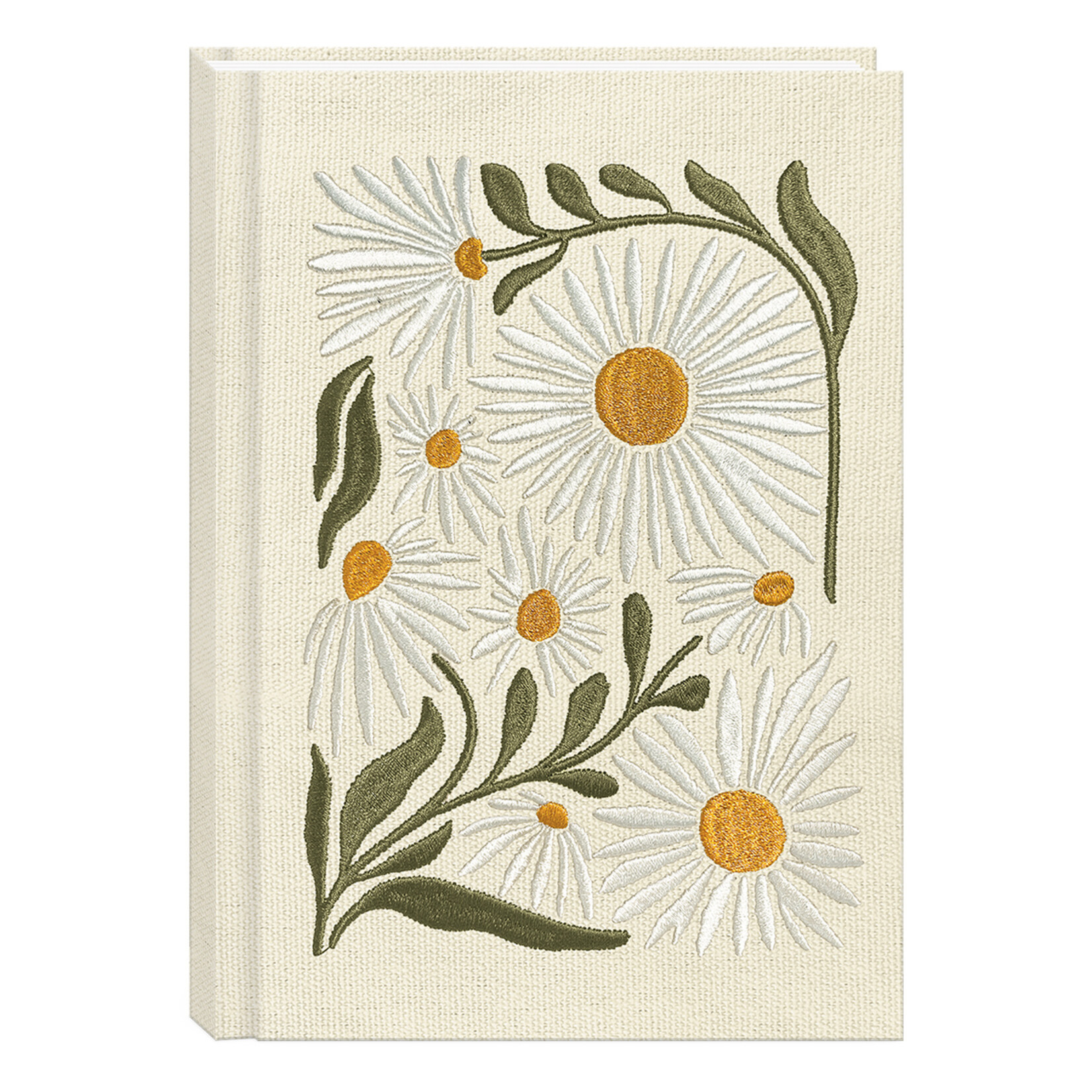 Lady Jayne Embroidered Fabric Journal - Daisies
