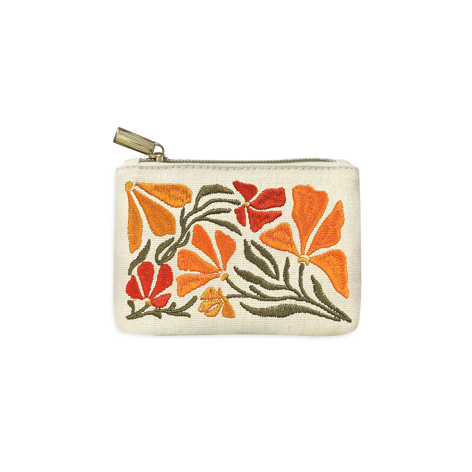 Lady Jayne Embroidered Coin Pouch - Poppies