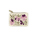 Lady Jayne Embroidered Coin Pouch - Pansies