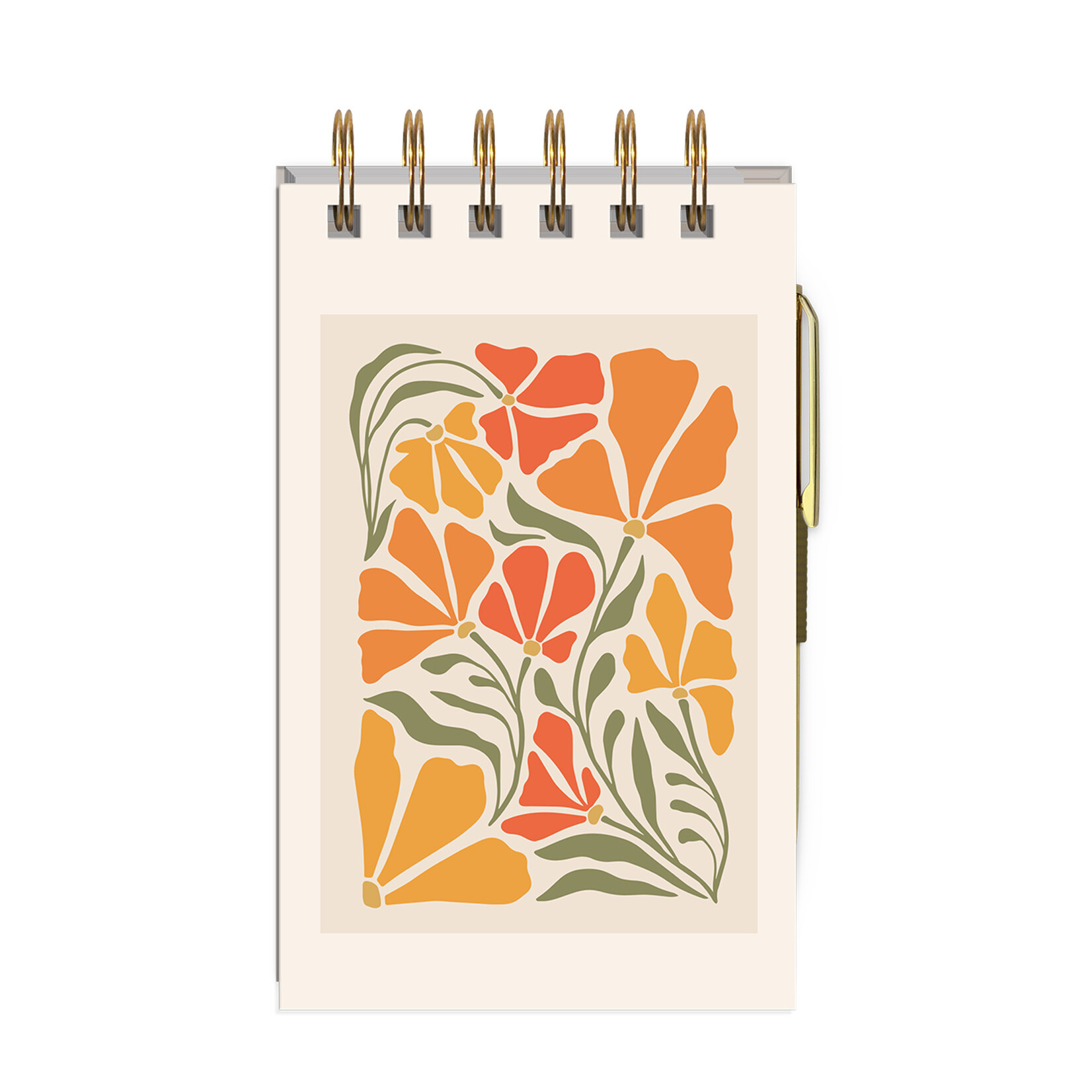 Lady Jayne Spiral Notepad & Pen - Poppies