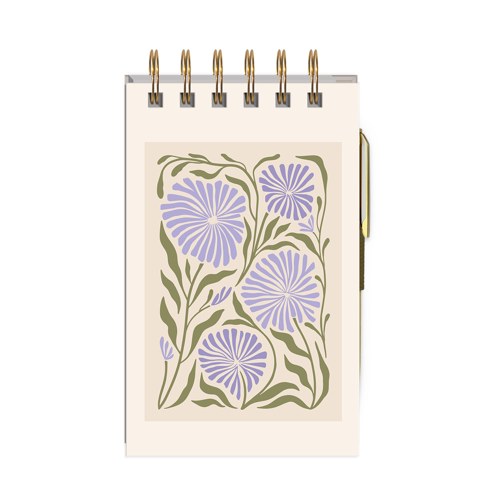 Lady Jayne Spiral Notepad & Pen - Alliums