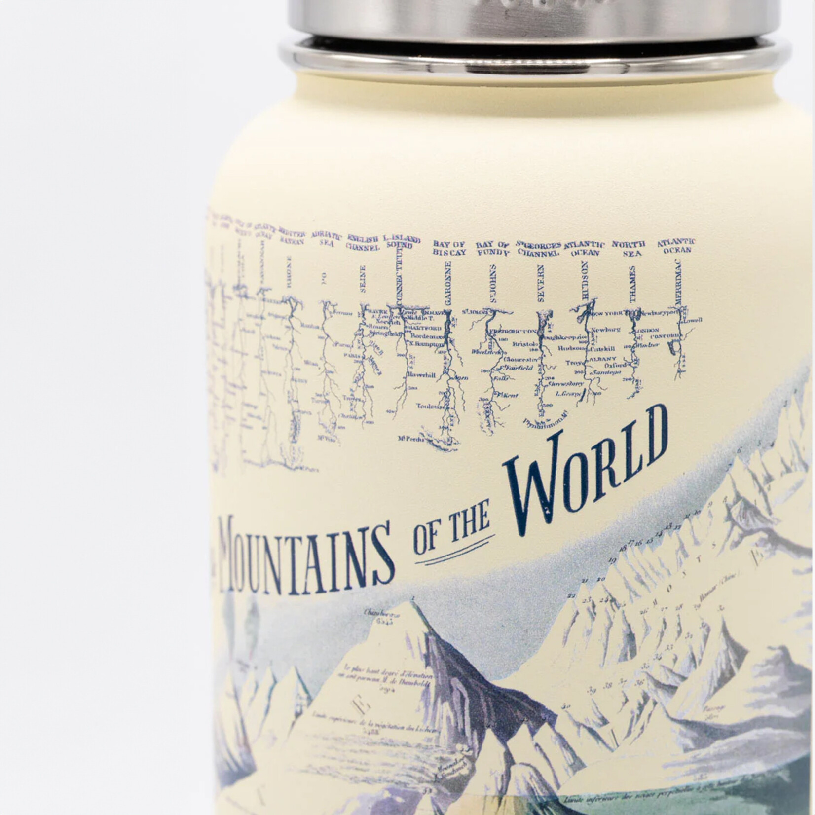 Cognitive Surplus Stainless Steel Bottle - Rivers & Mountains (32oz)