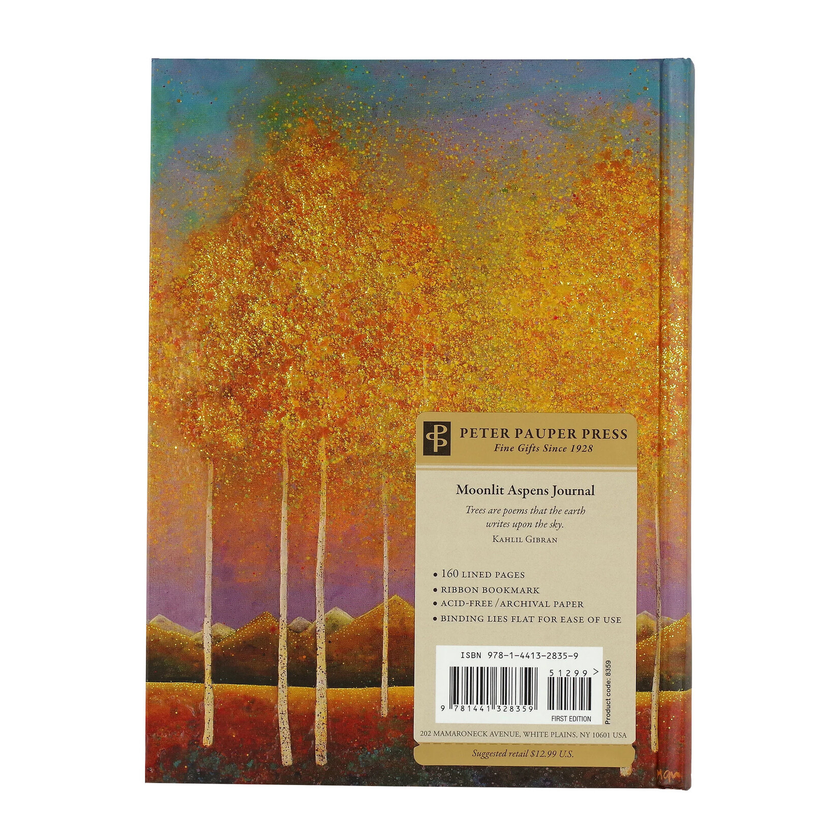 Peter Pauper Press Journal - Bookbound - Moonlit Aspens