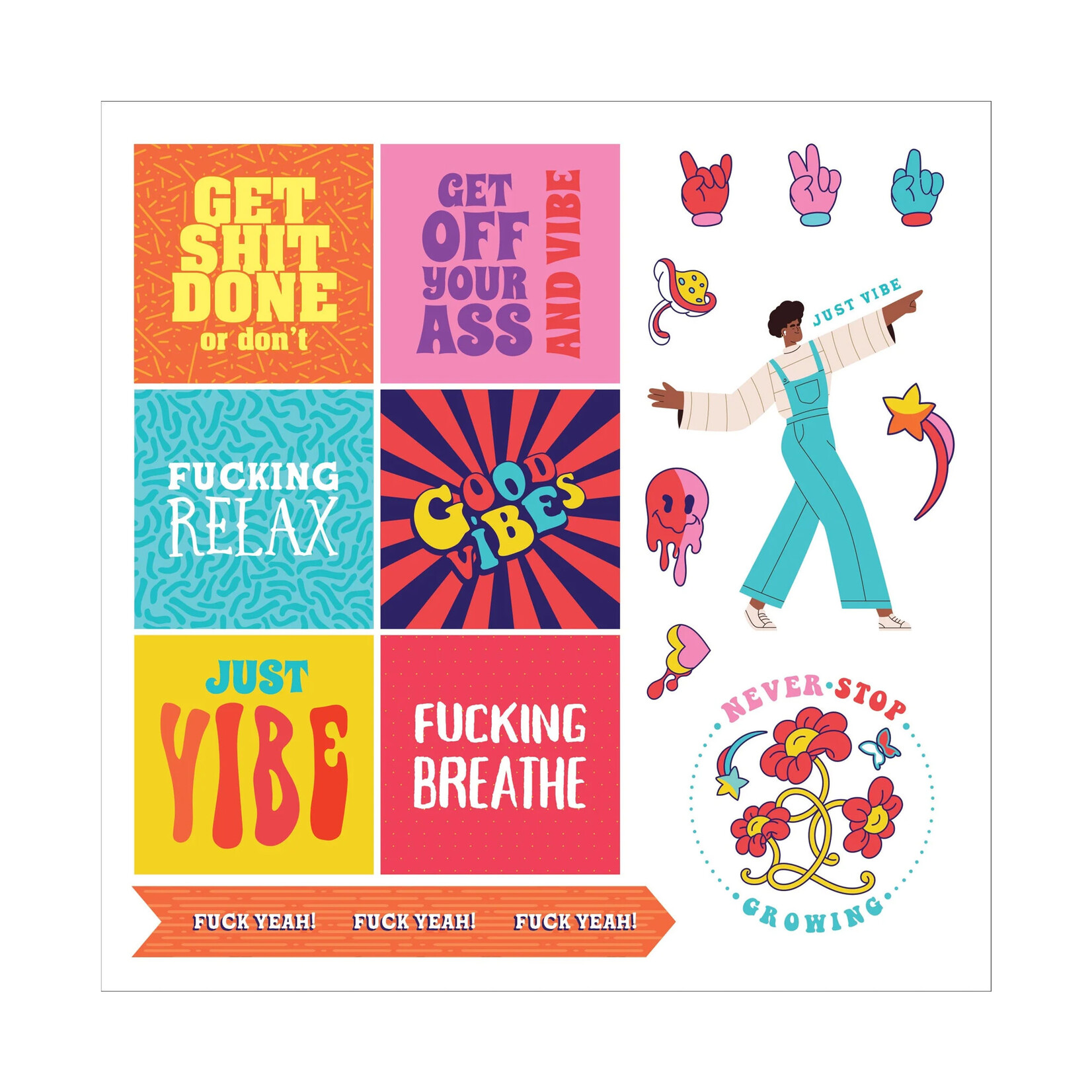 Peter Pauper Press Sticker Book - Inner F*cking Peace