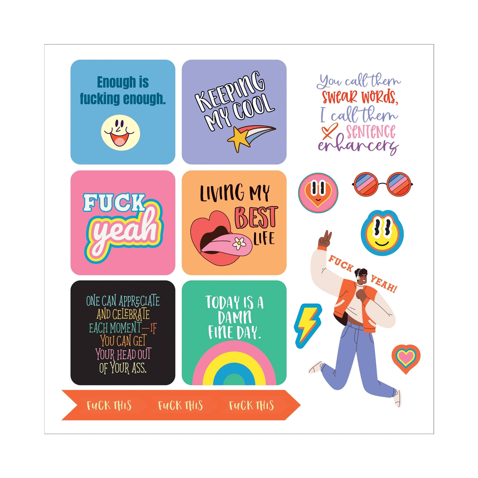 Peter Pauper Press Sticker Book - Inner F*cking Peace