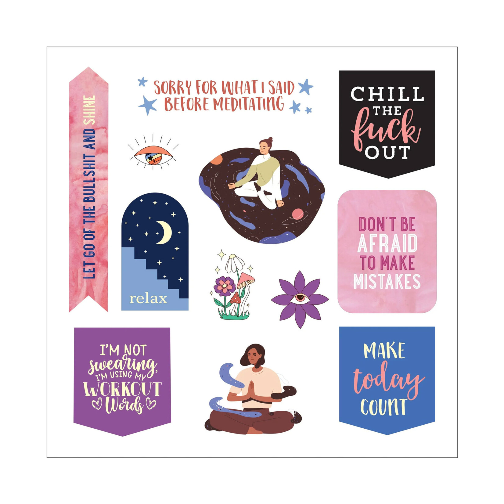 Peter Pauper Press Sticker Book - Inner F*cking Peace