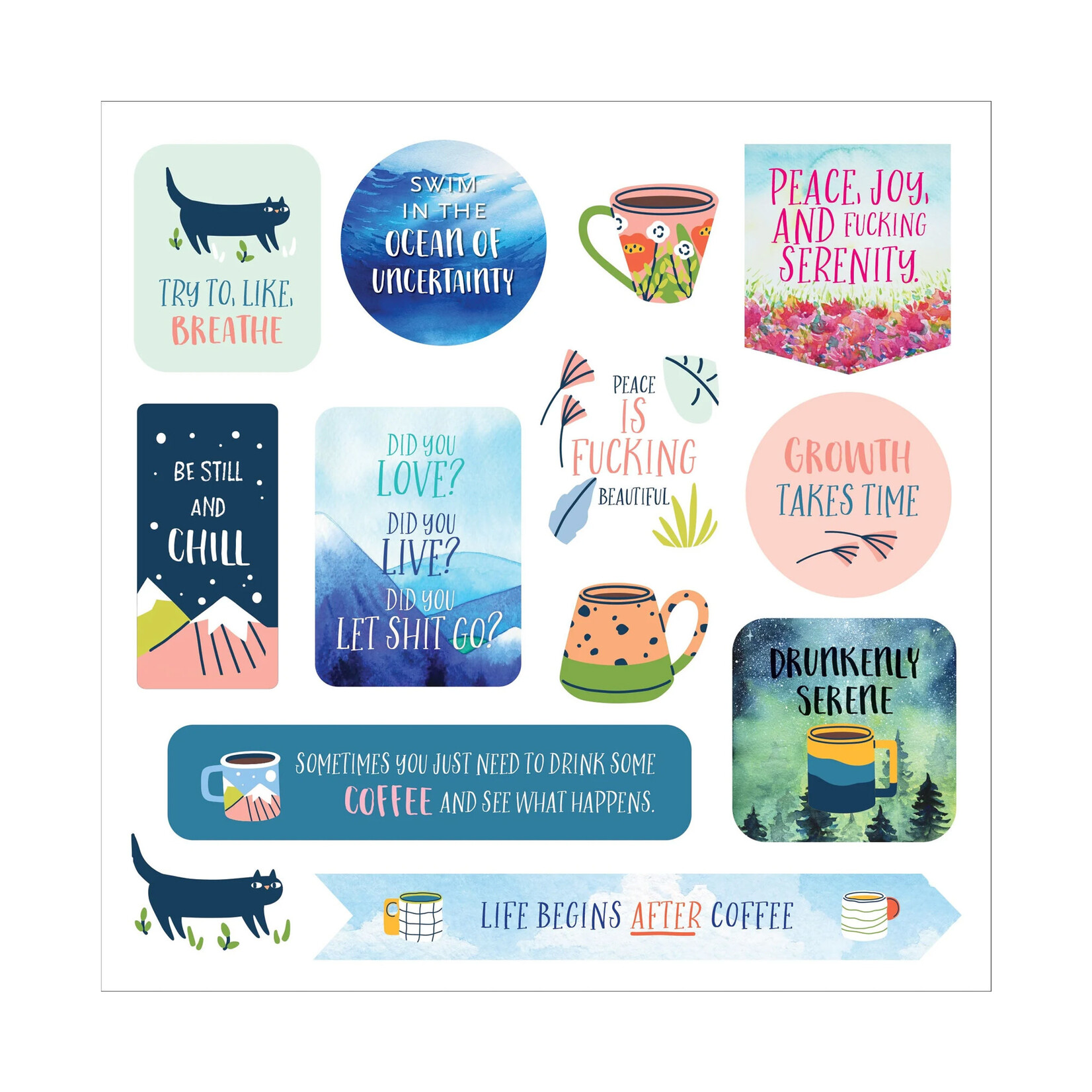 Peter Pauper Press Sticker Book - Inner F*cking Peace