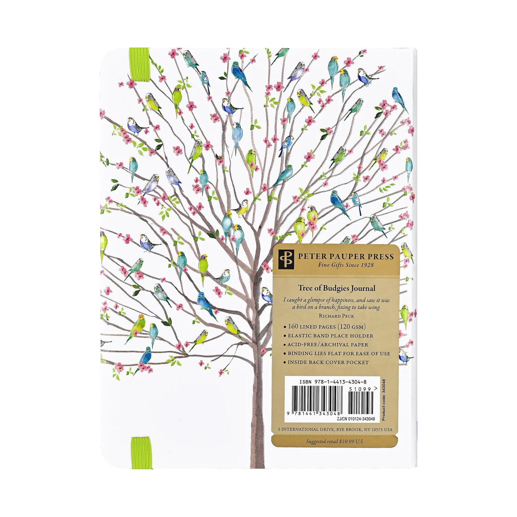 Peter Pauper Press Journal - Mid-Size - Tree of Budgies