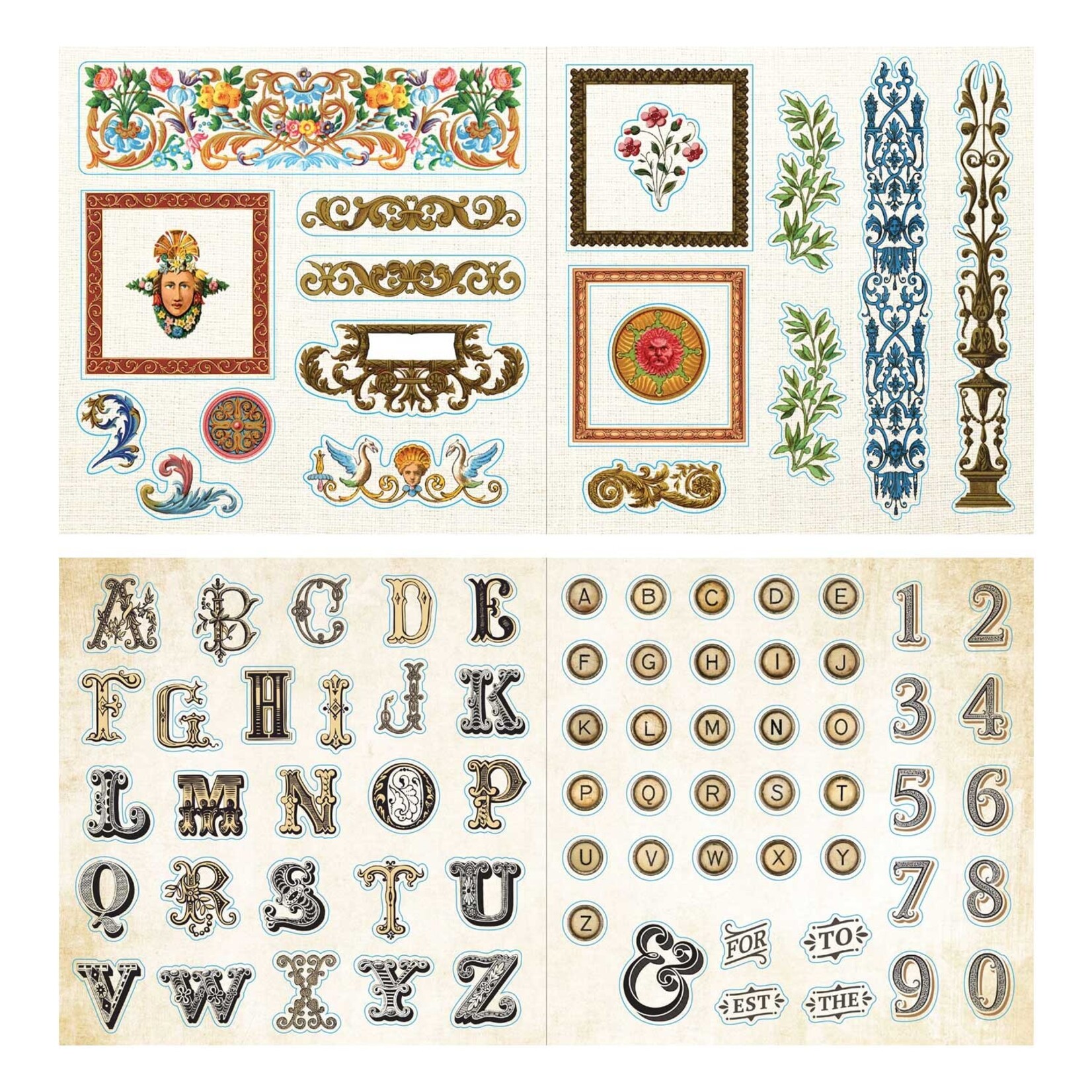 Peter Pauper Press Sticker Book - Loads of Ephemera!