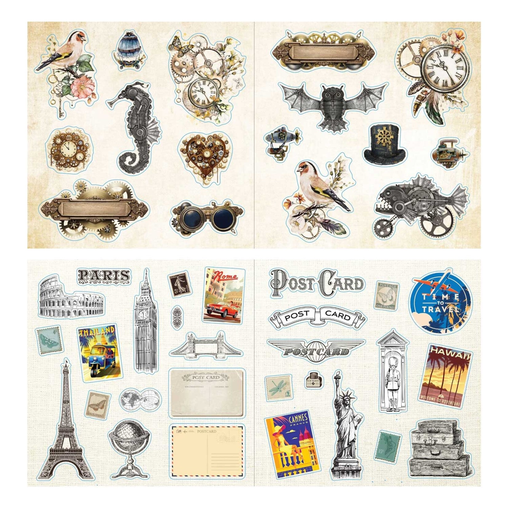 Peter Pauper Press Sticker Book - Loads of Ephemera!