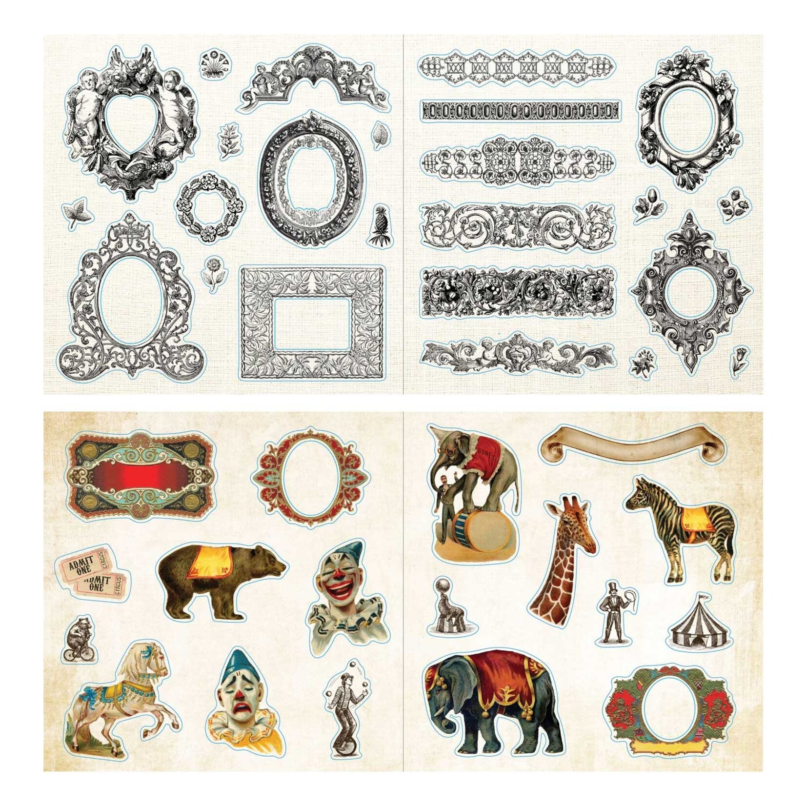 Peter Pauper Press Sticker Book - Loads of Ephemera!