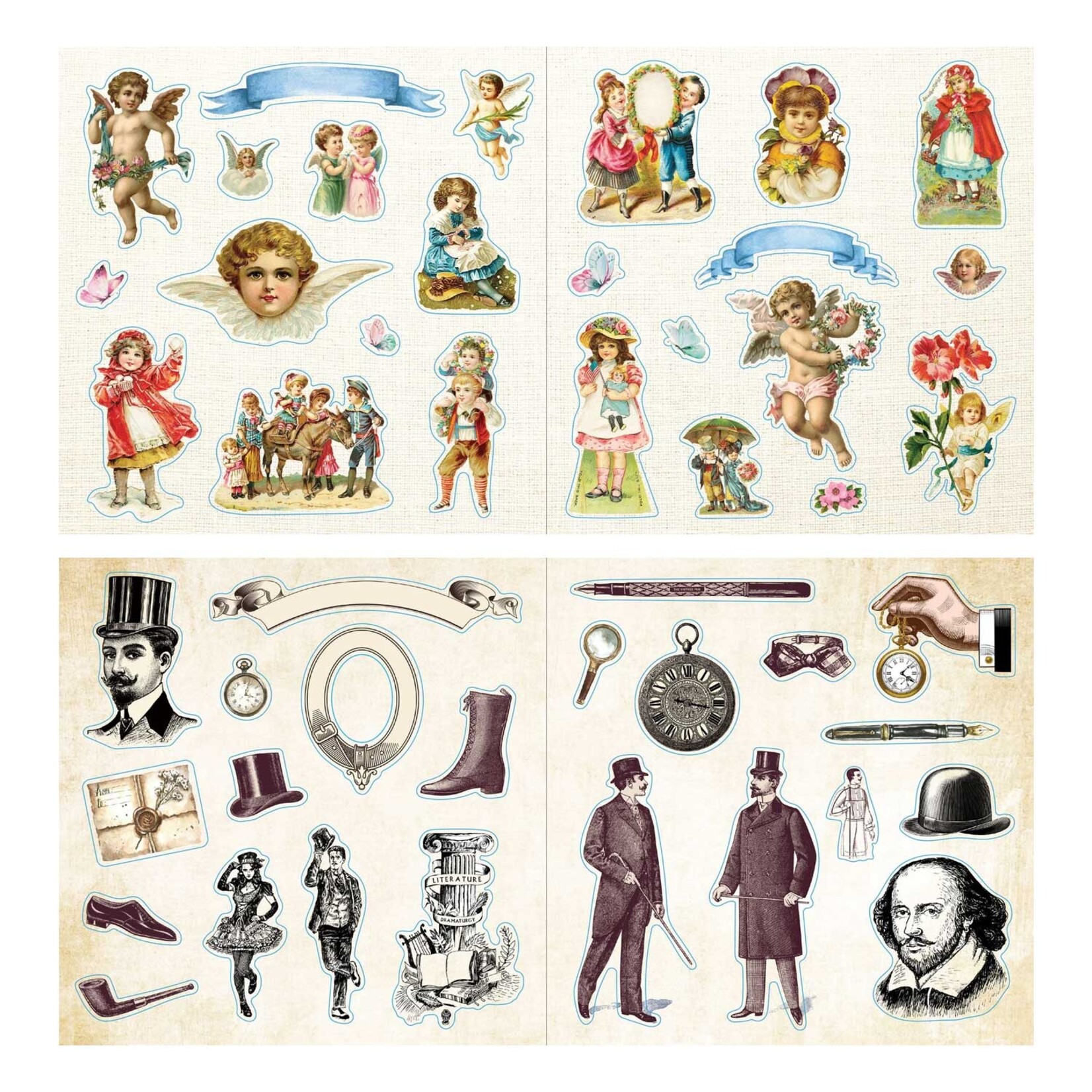 Peter Pauper Press Sticker Book - Loads of Ephemera!