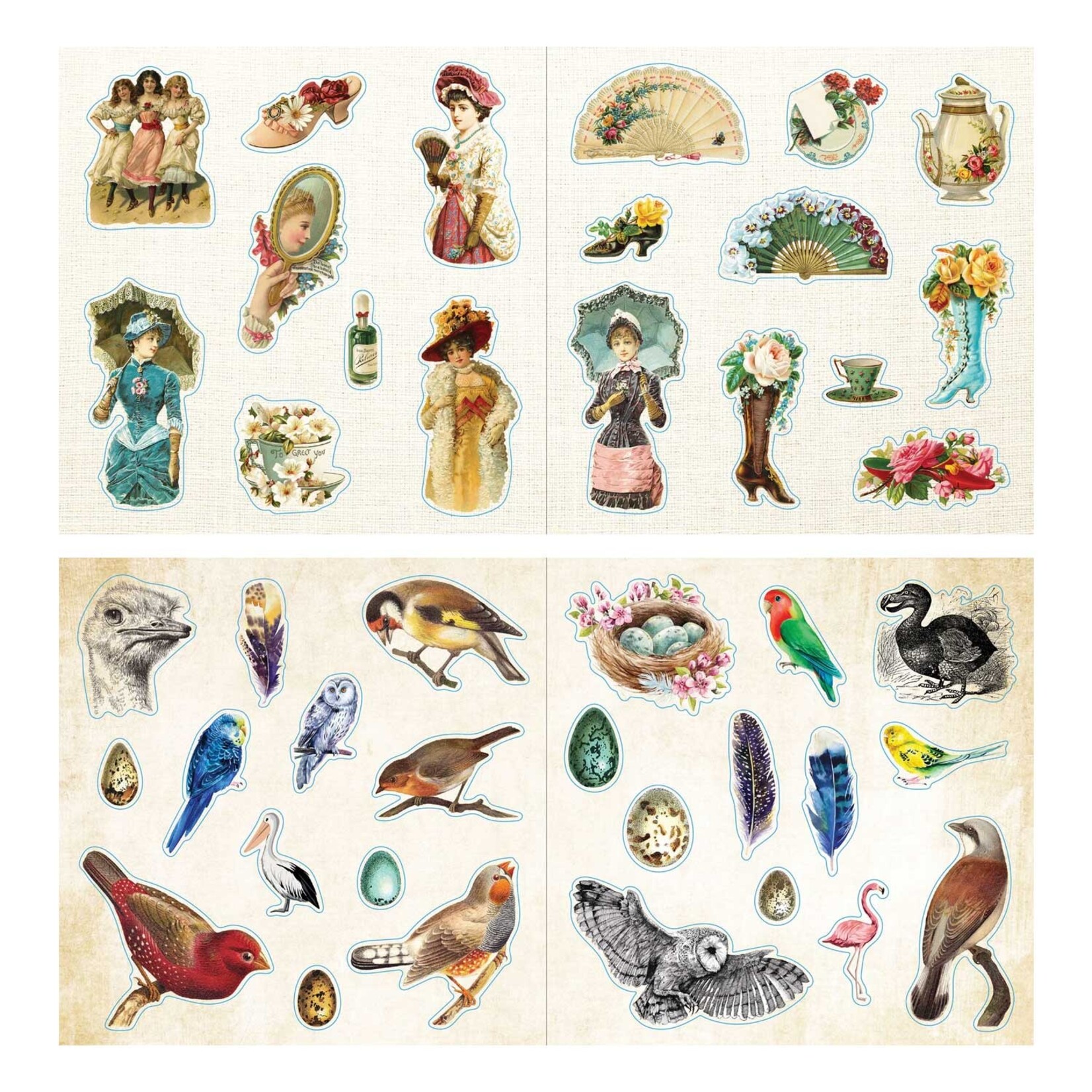 Peter Pauper Press Sticker Book - Loads of Ephemera!