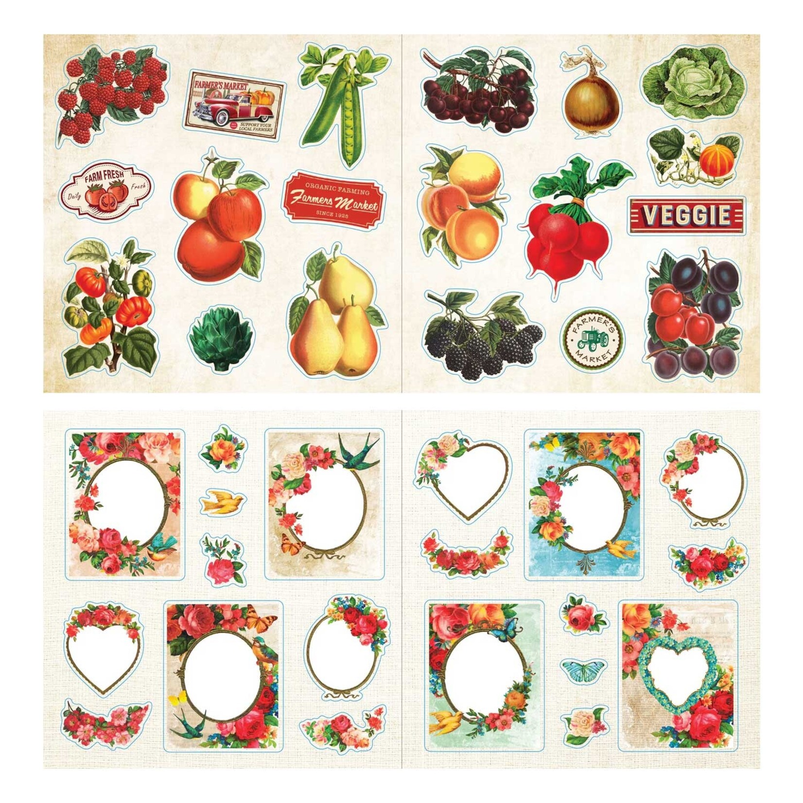 Peter Pauper Press Sticker Book - Loads of Ephemera!