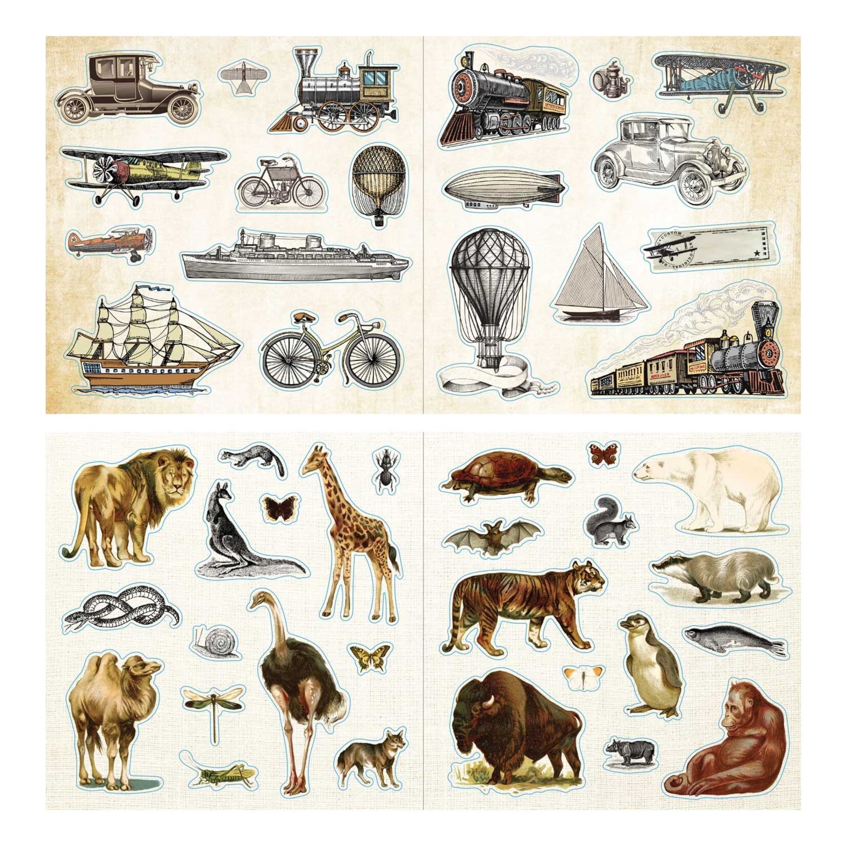 Peter Pauper Press Sticker Book - Loads of Ephemera!