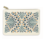 Punch Studio Embroidered Pouch - Nightshade Peacock Fan