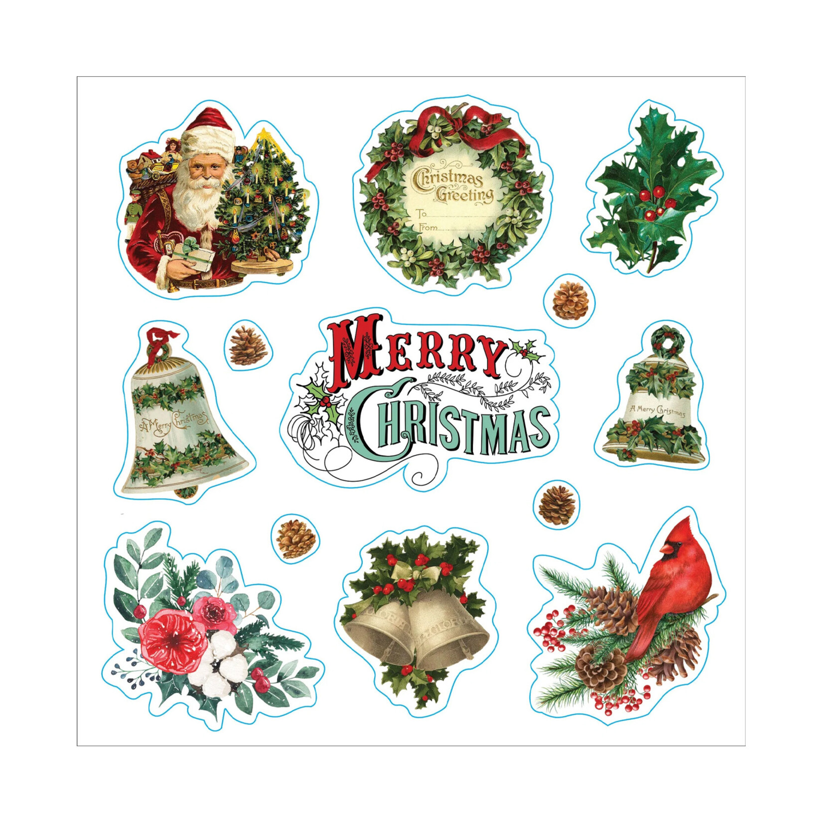 Peter Pauper Press Sticker Book - Merry & Bright Christmas!