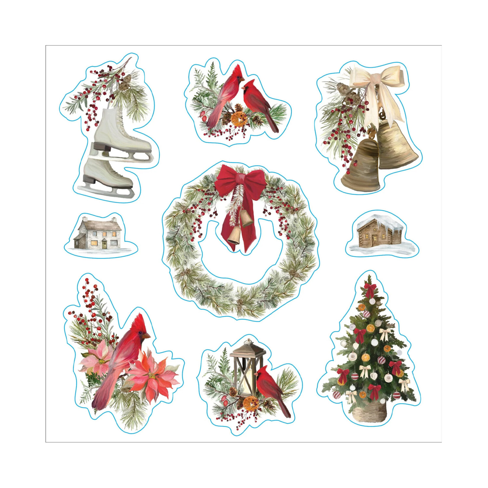Peter Pauper Press Sticker Book - Merry & Bright Christmas!