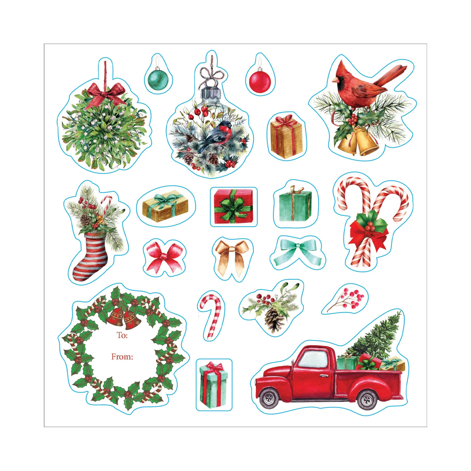 Peter Pauper Press Sticker Book - Merry & Bright Christmas!