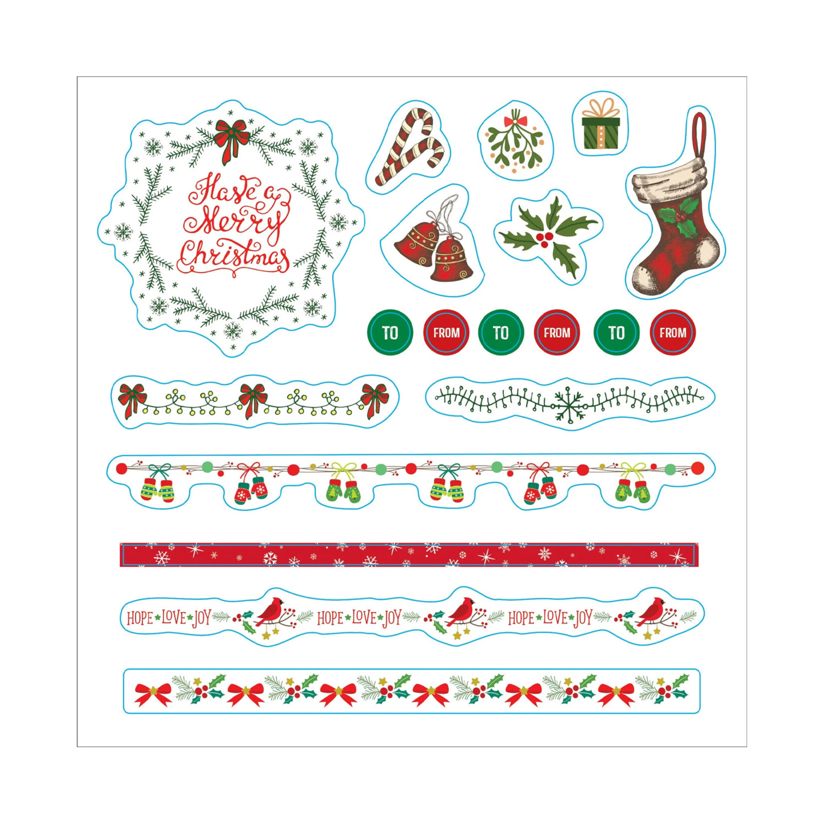 Peter Pauper Press Sticker Book - Merry & Bright Christmas!