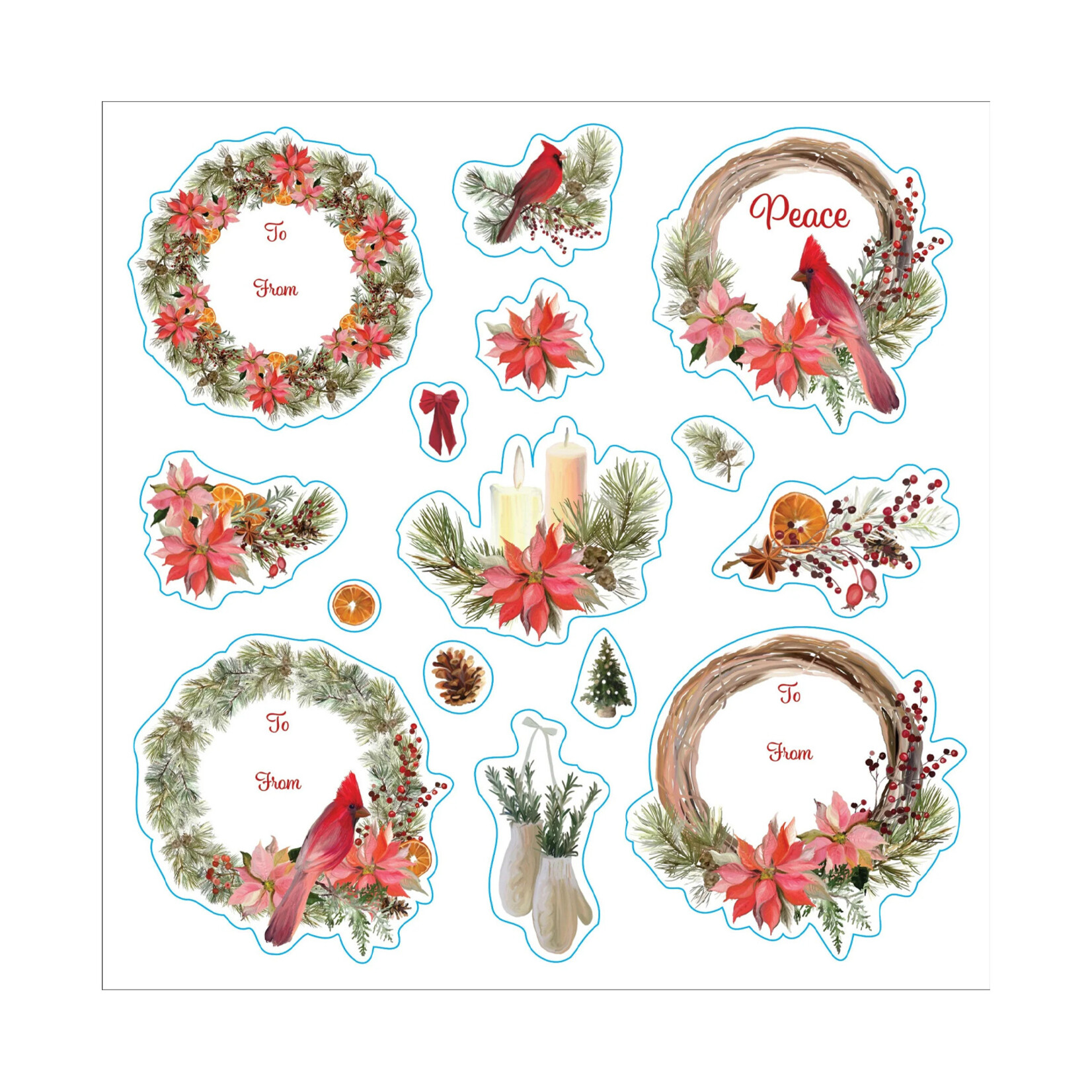 Peter Pauper Press Sticker Book - Merry & Bright Christmas!