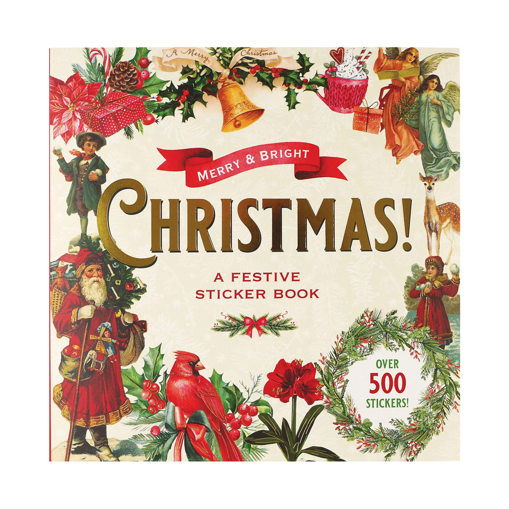 Peter Pauper Press Sticker Book - Merry & Bright Christmas!