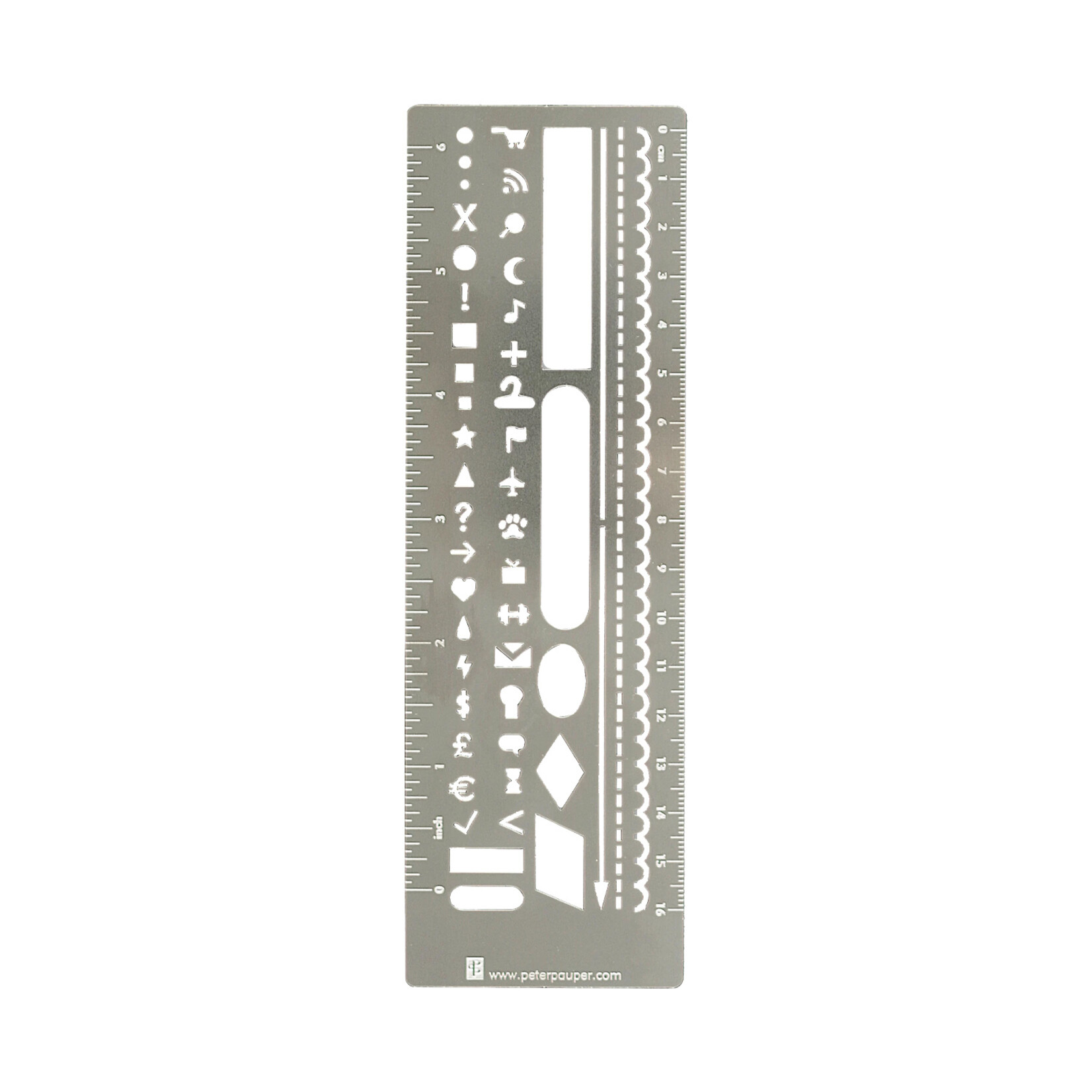 Peter Pauper Press Bookmark - Metal Stencil