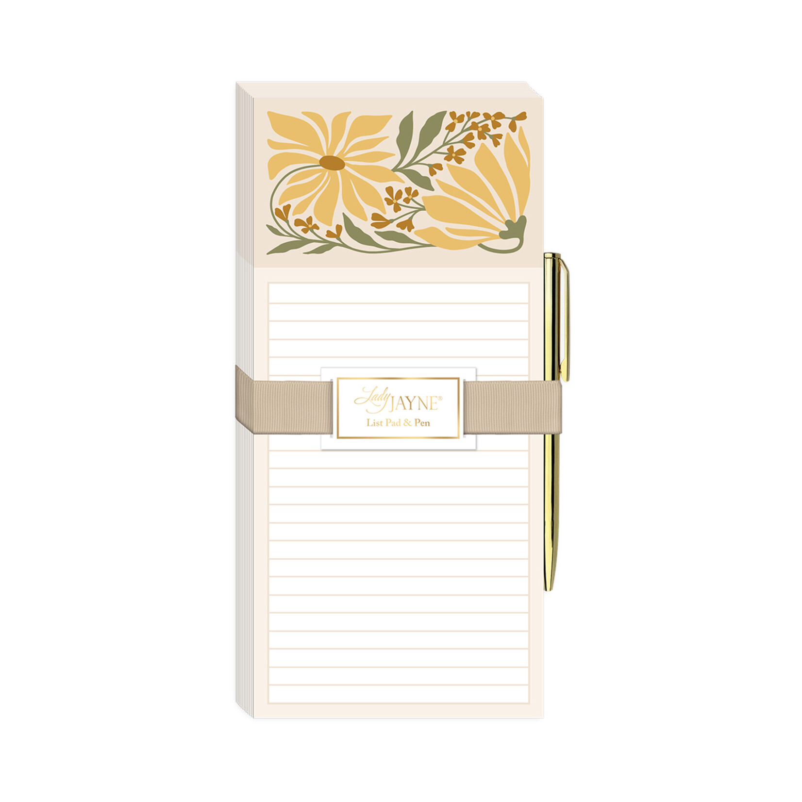 Lady Jayne Magnetic Notepad & Pen - Sunflowers